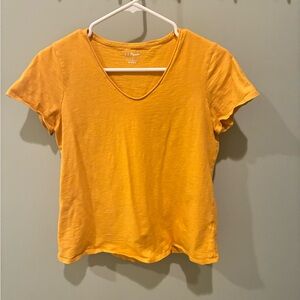 Bright yellow soft v-neck Tshirt